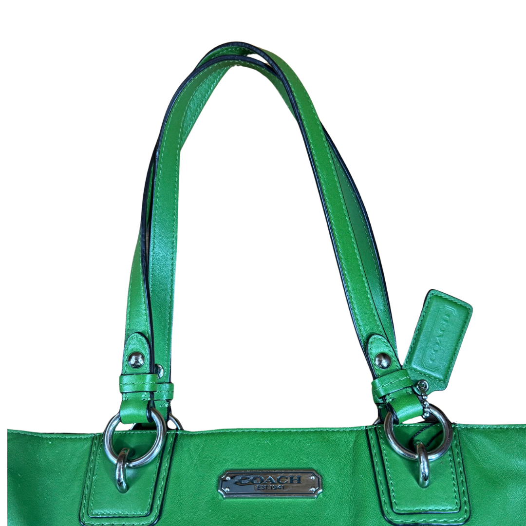 Coach Green Leather Gallery Tote