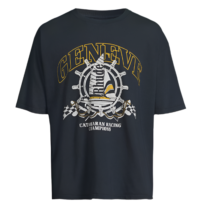 Rhude Geneve Catamaran Tee Vintage Black