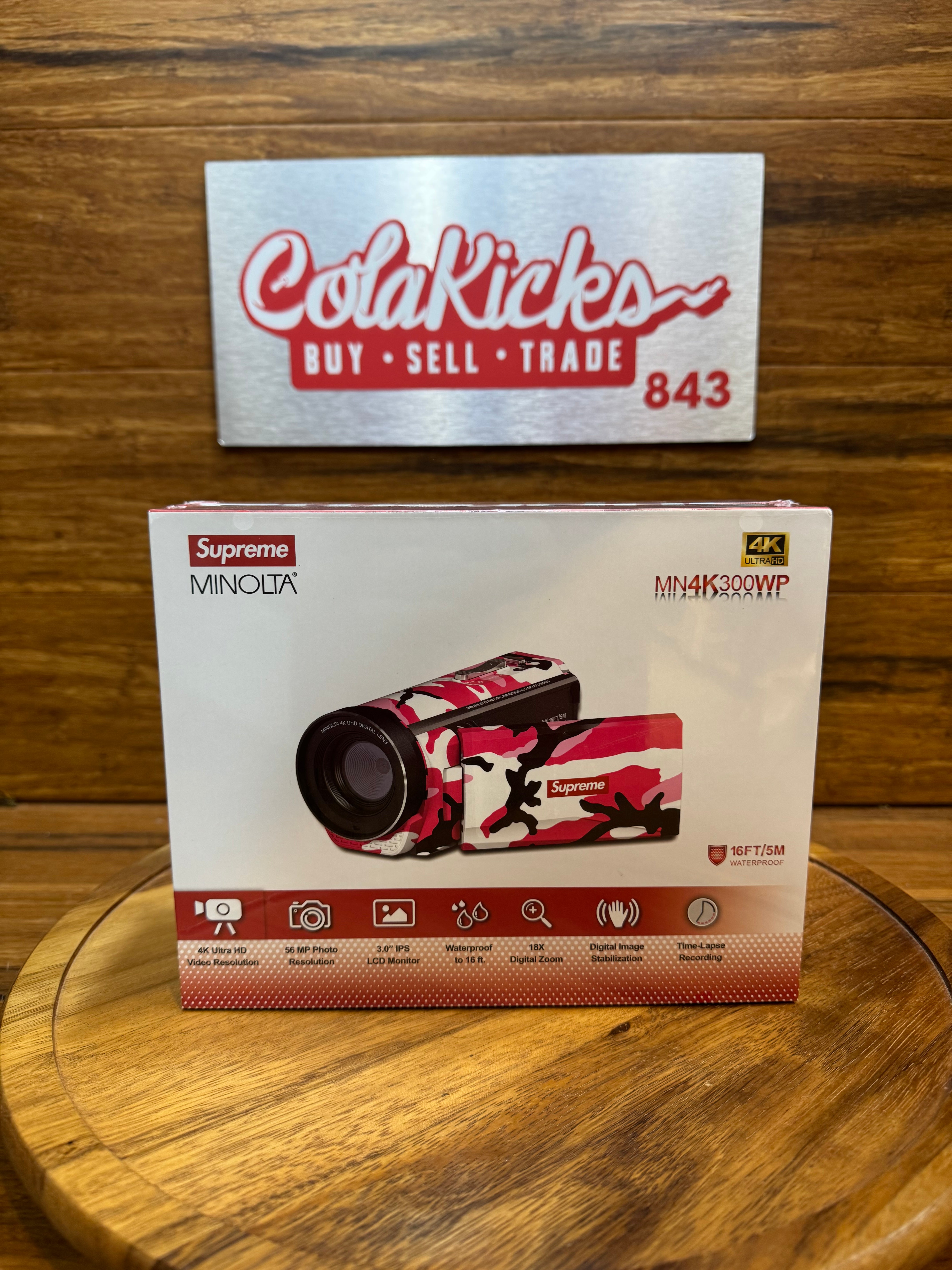Supreme Minolta MN4K300WP Waterproof Camcorder Pink Camo