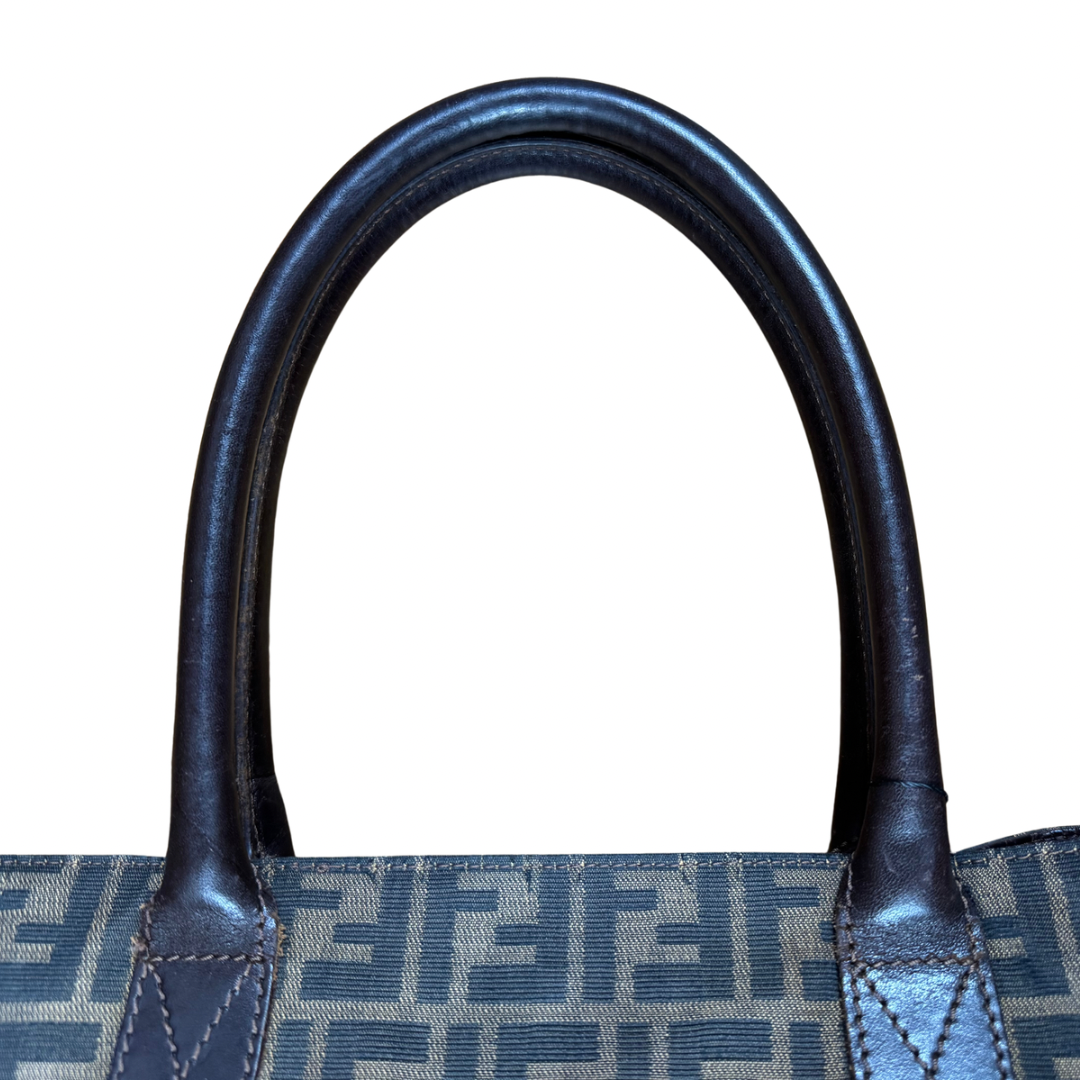 Fendi FF Canvas Leather Tote