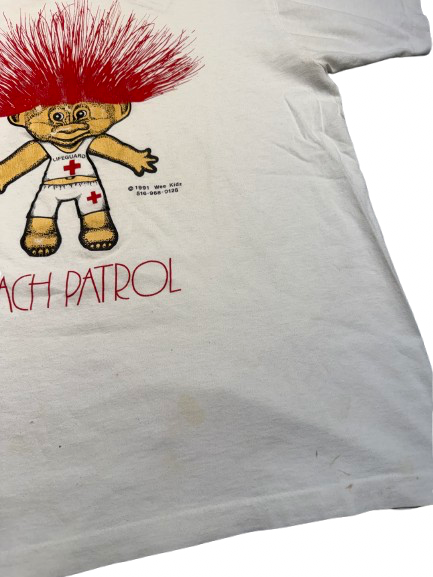 Abstract Troll Doll Lifeguard Tee White