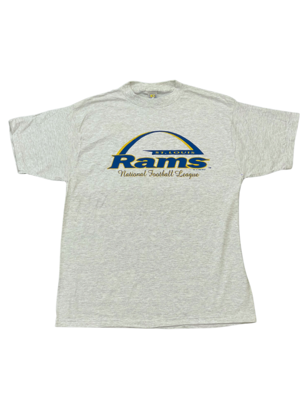 Rams Arch Logo Single Stitch Tee Grey
