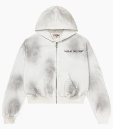 Vale Whie Zip Up Hoodie Sport Division