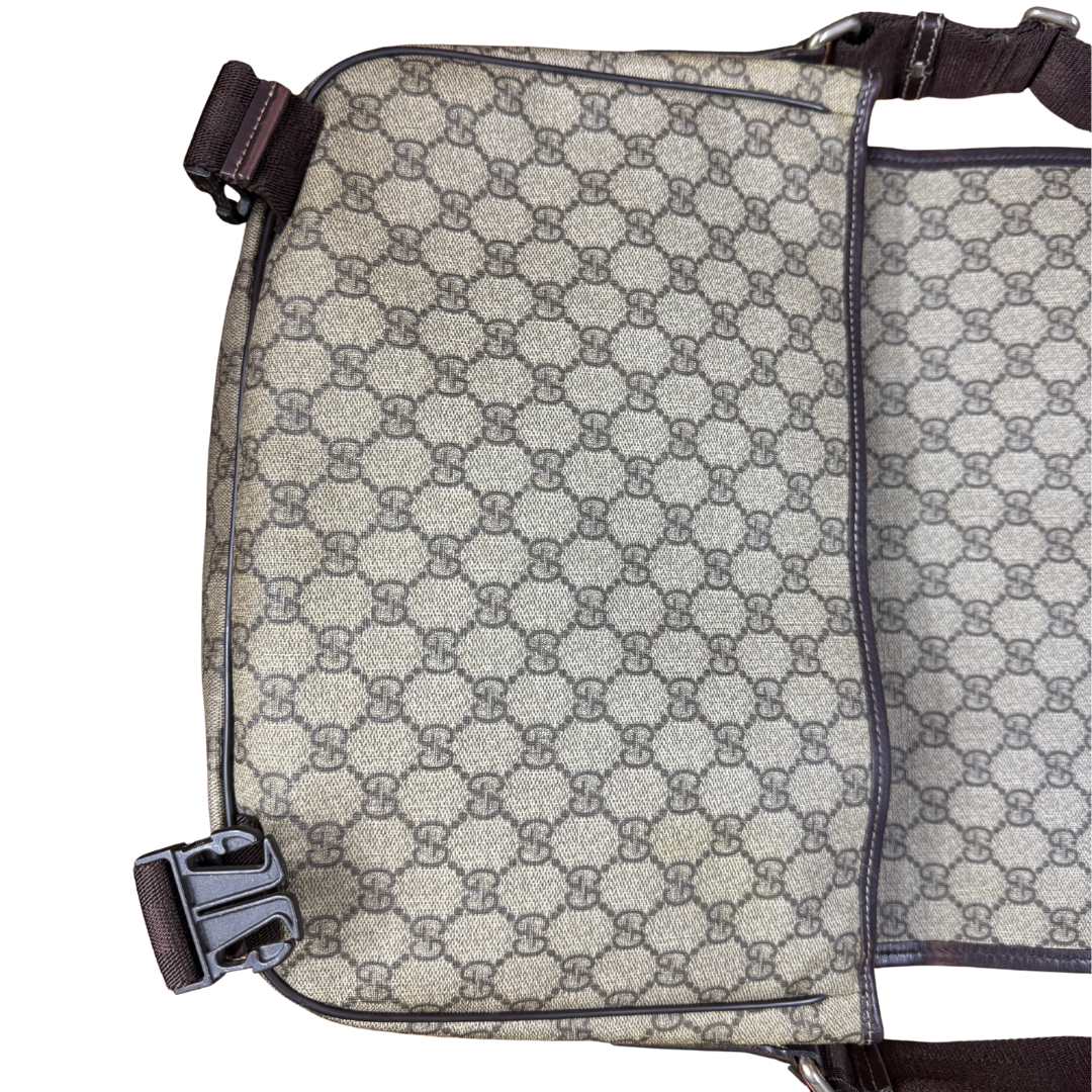 Gucci Coated Canvas Flap Messenger