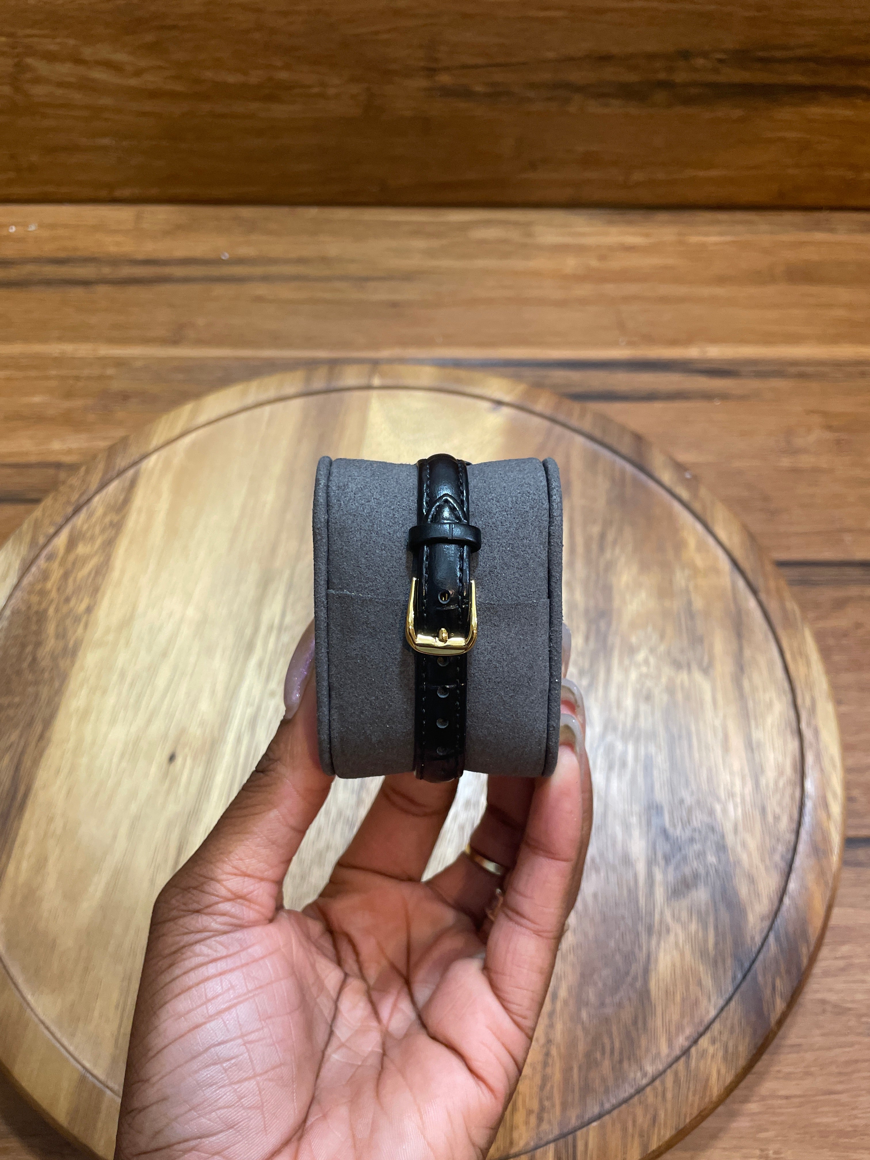 Cartier Ellipse 1975 Ladies 24mm Pre-Must 18k Gold Plated Tiger's Eye