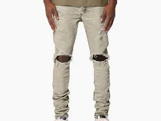Purple Brand Coated Seam Tea Jeans