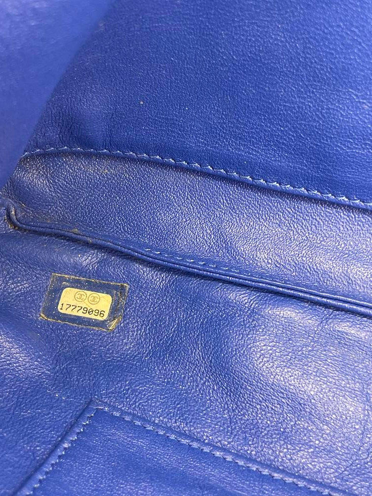 Chanel Calfskin Stitched Thin City Blue