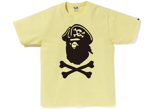 BAPE Ape Crossbone College Tee Yellow