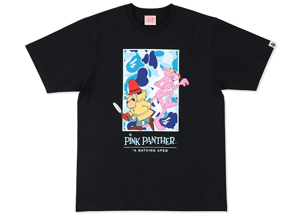 BAPE x Pink Panther ABC Camo Wall Tee Black