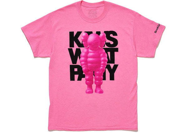 KAWS Brooklyn Museum WHAT PARTY T-shirt Pink