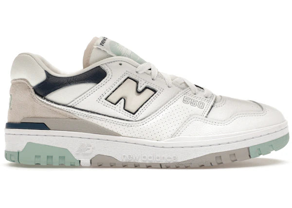 New Balance 550 White Winter Fog Navy