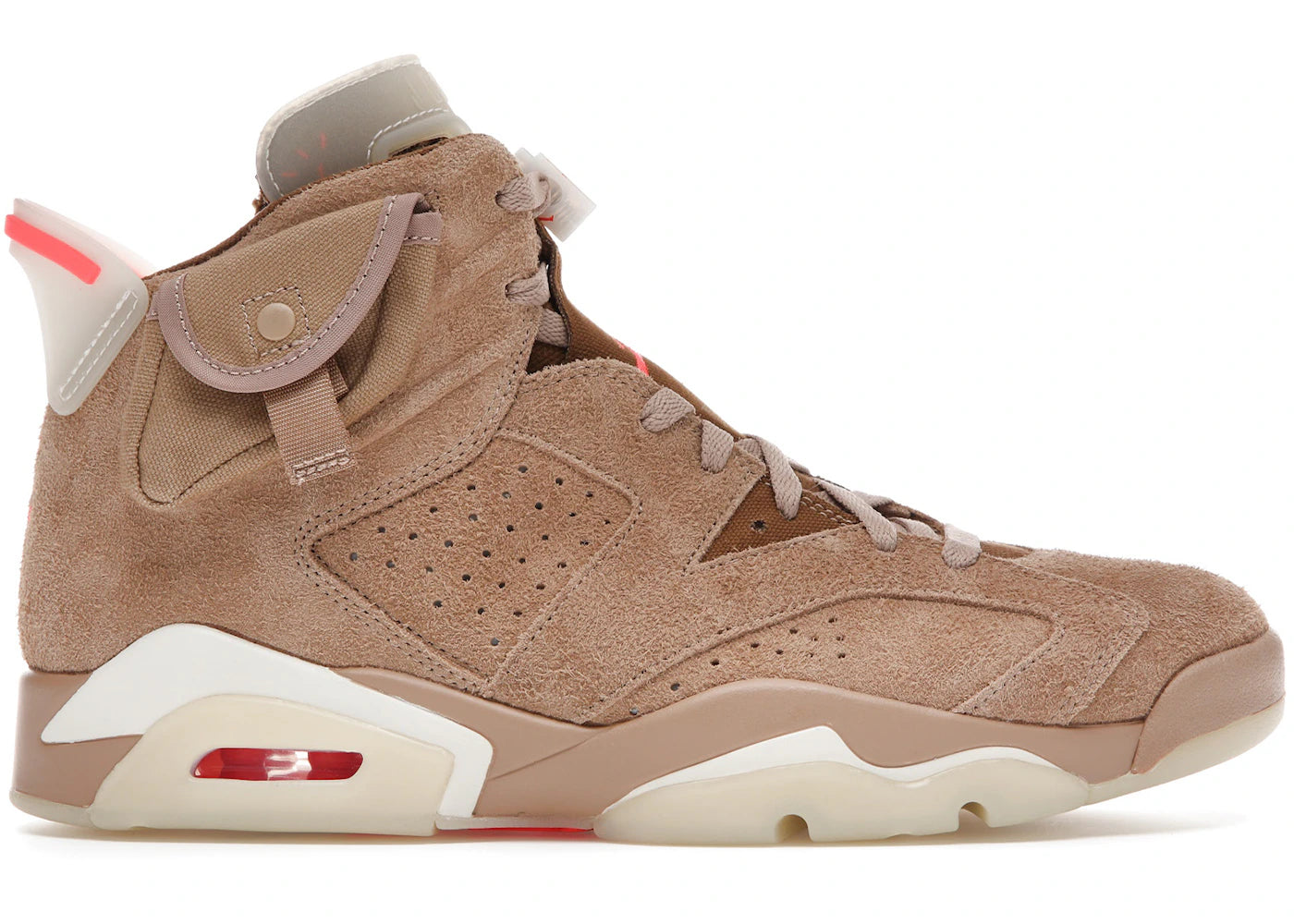 Jordan 6 Retro Travis Scott British Khaki (Lace Swap)