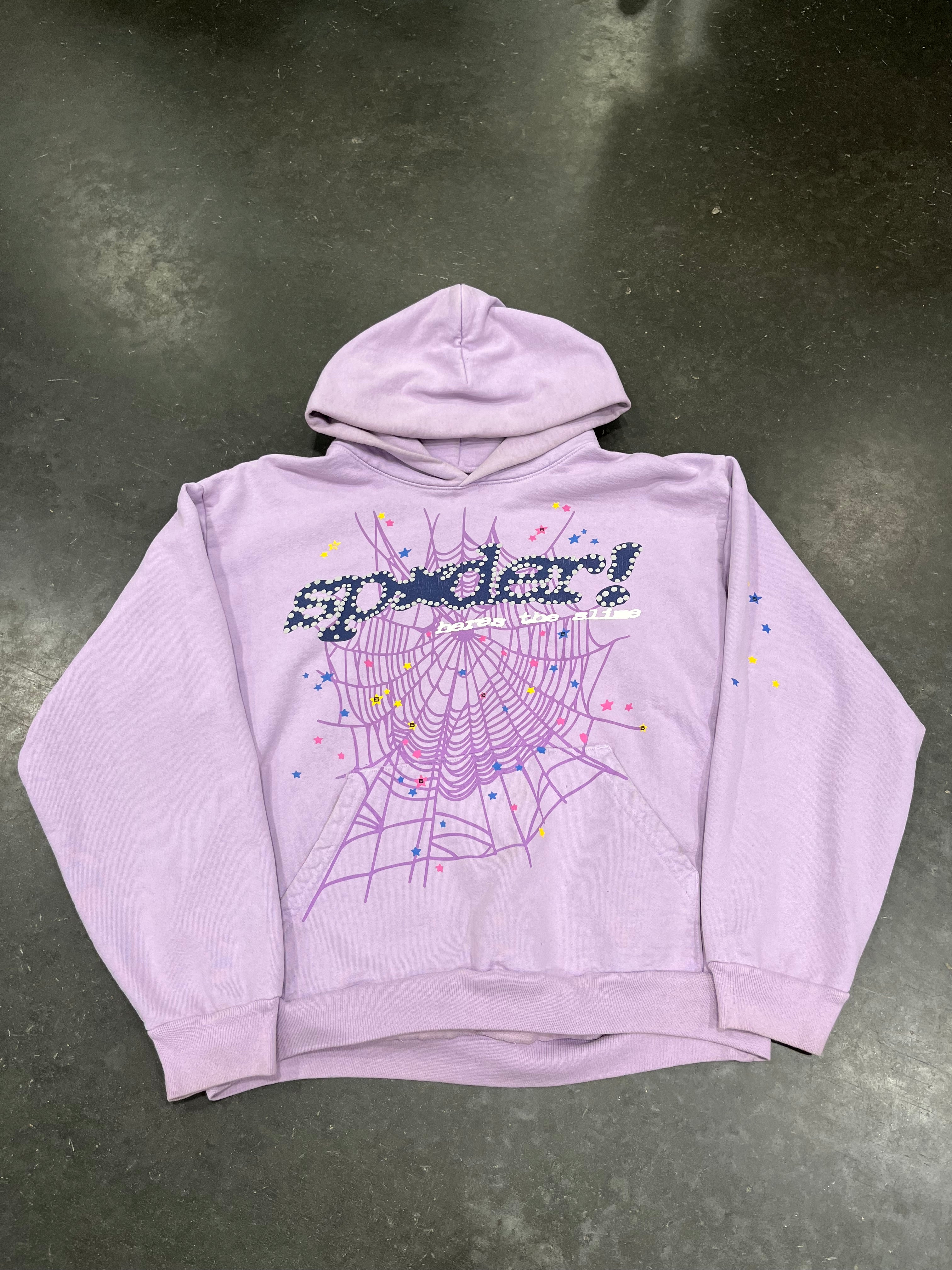 Sp5der Acai Hoodie Purple
