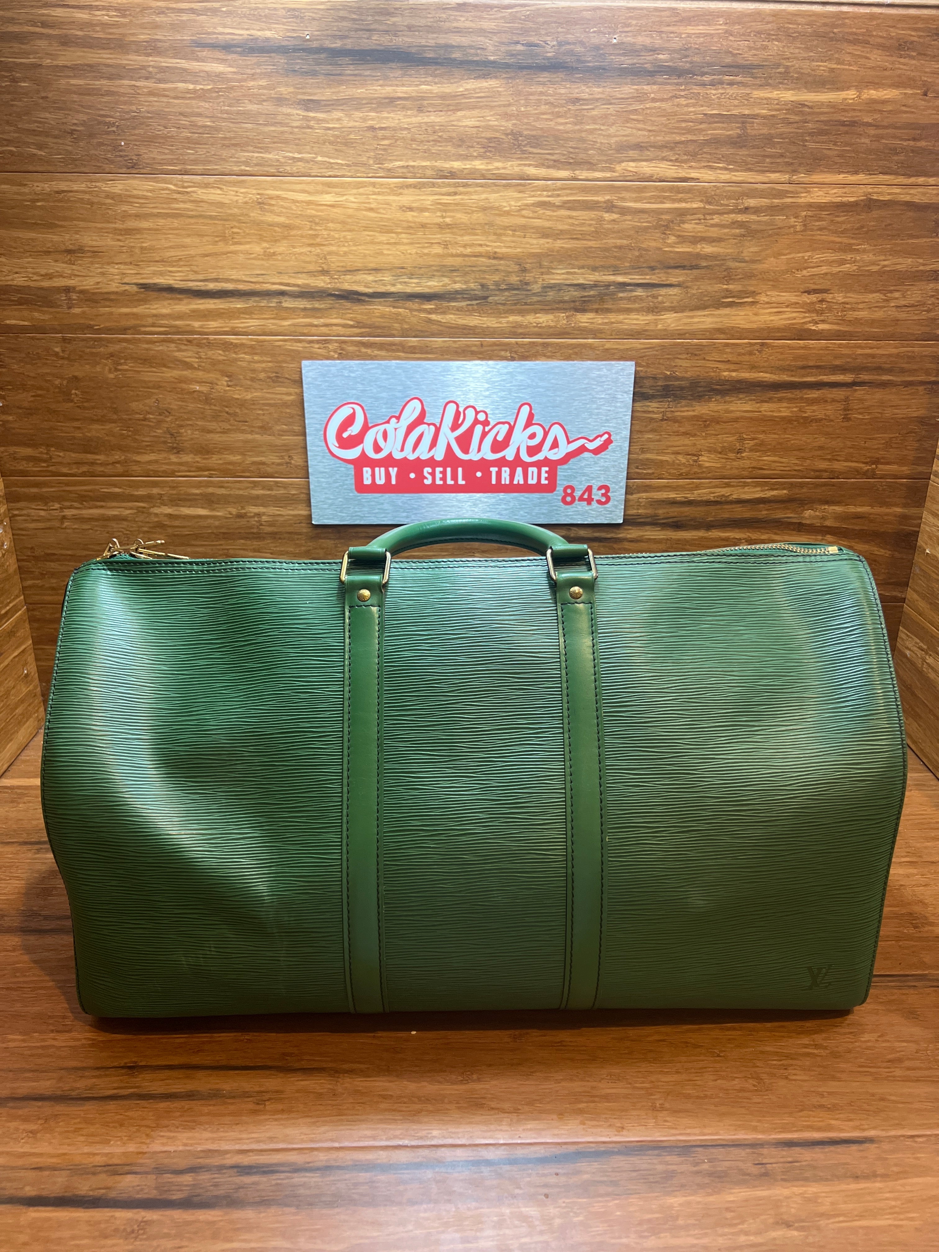 Louis Vuitton Green Epi Keepall 50