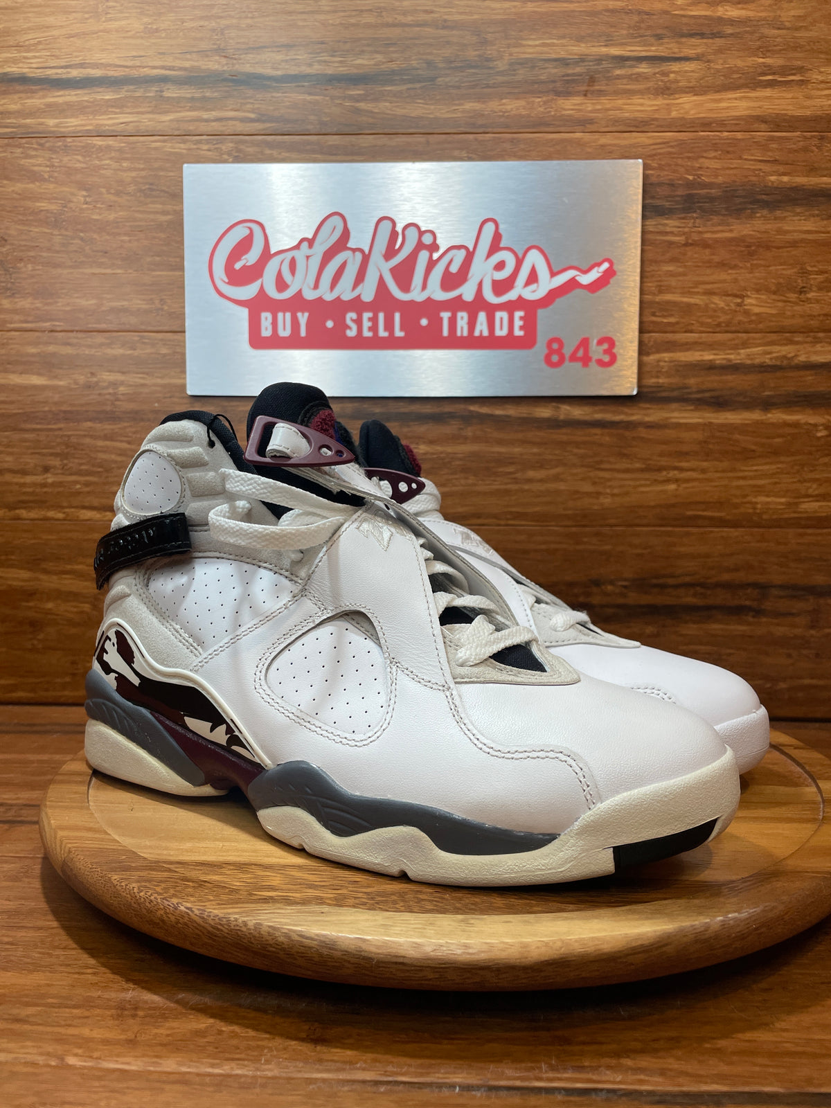 Jordan 8 Retro White Burgundy (Women's)