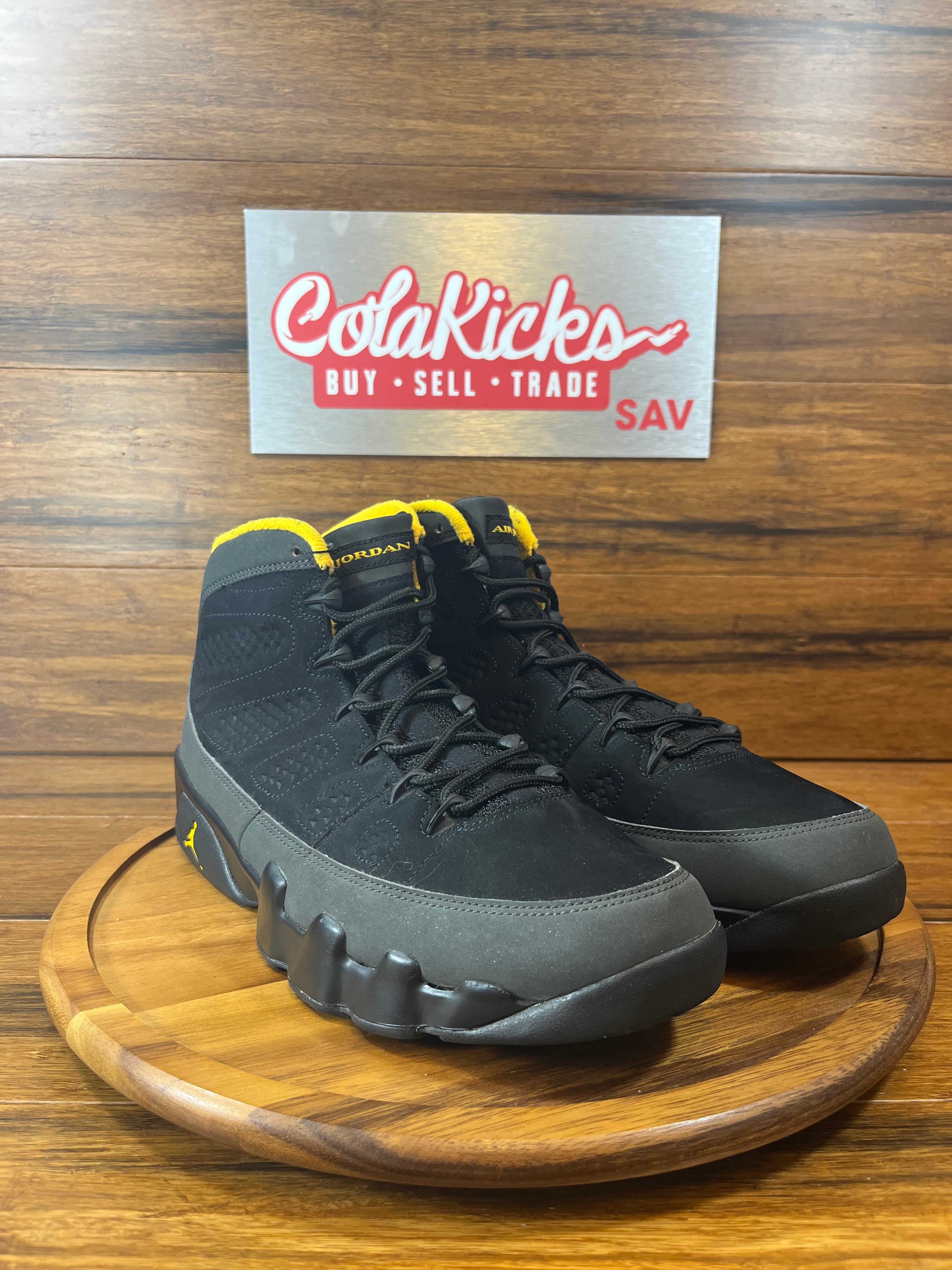Jordan 9 Retro Dark Charcoal University Gold