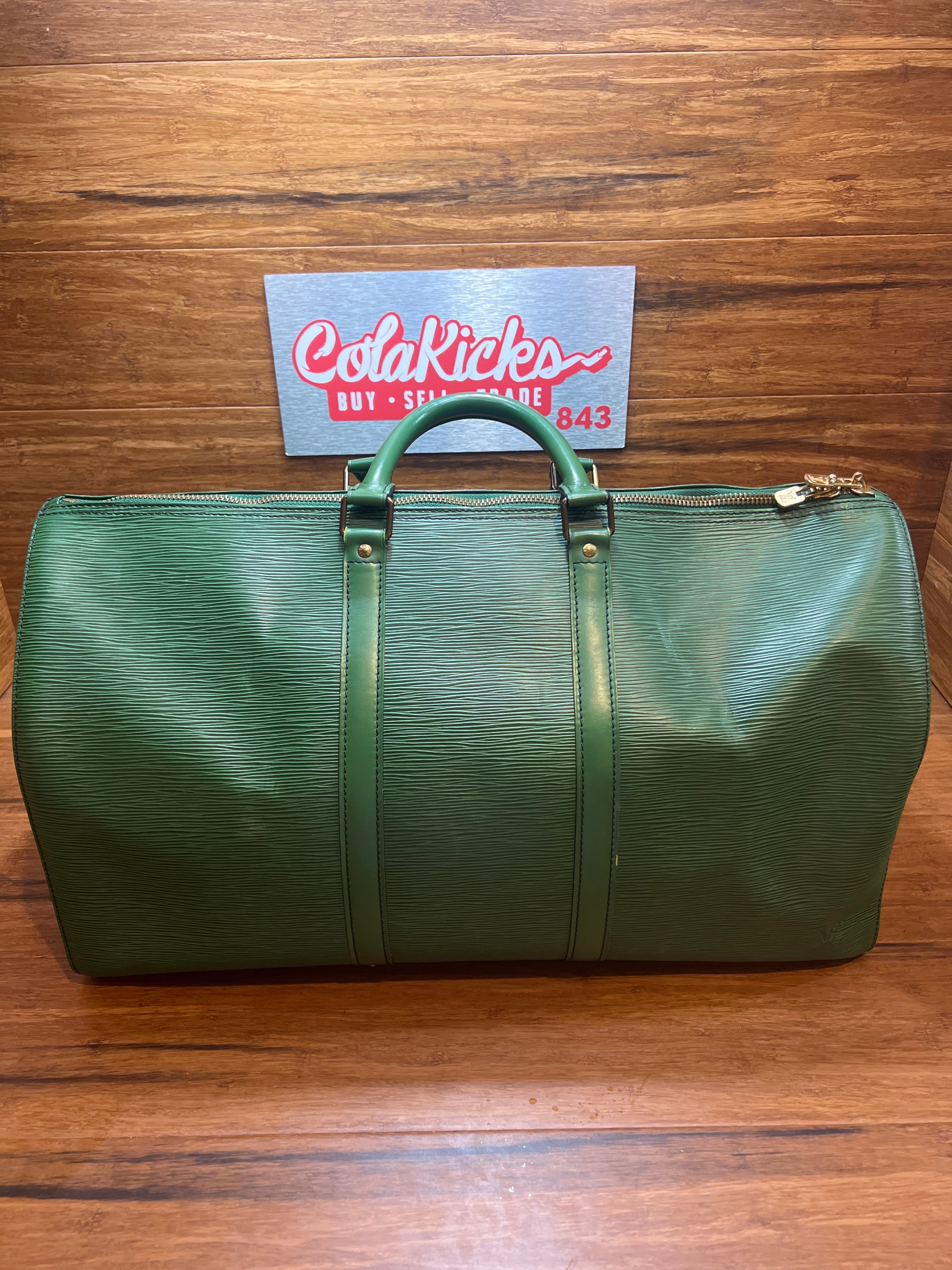 Louis Vuitton Green Epi Keepall 50