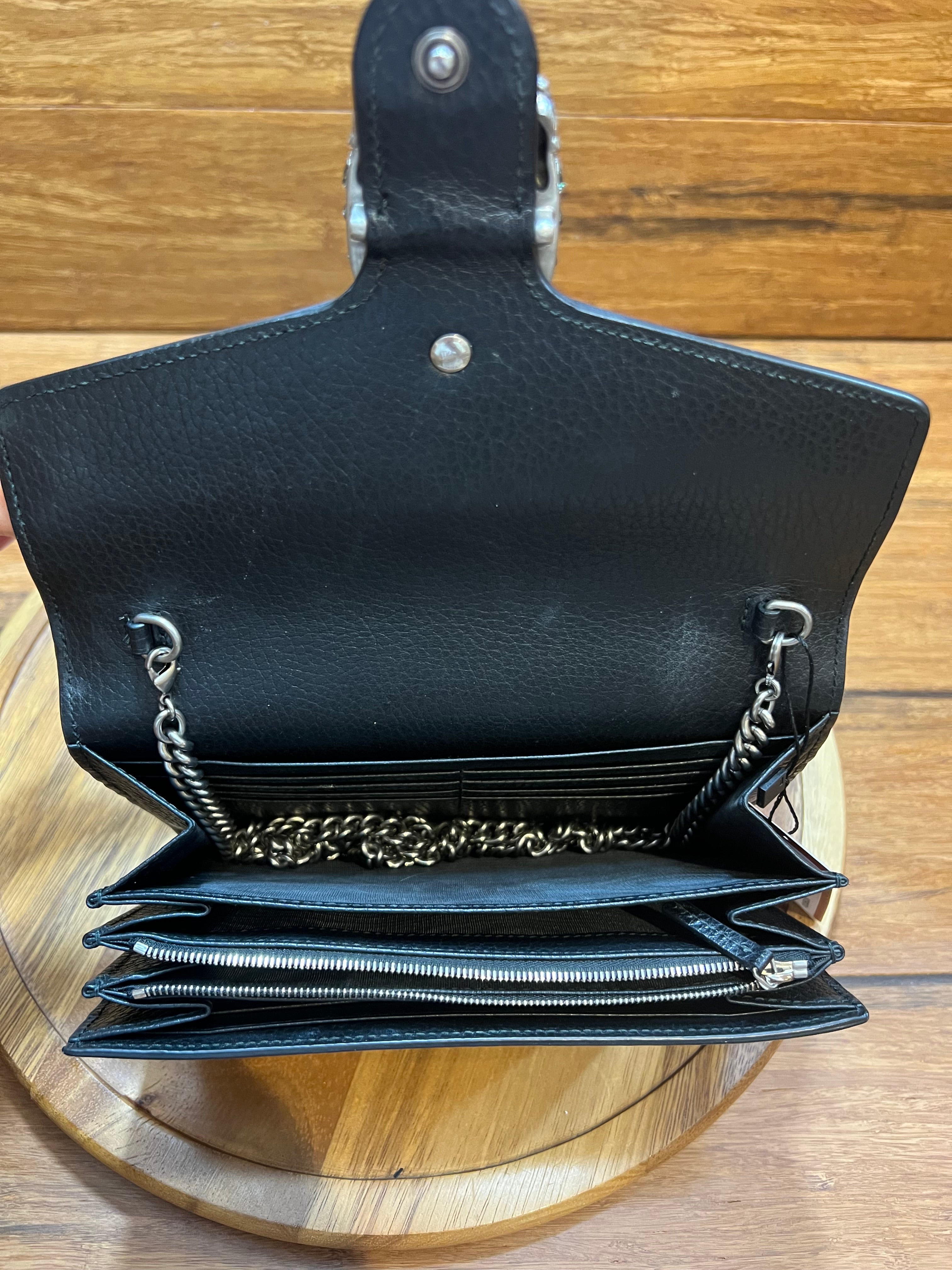Gucci Dionysus Wallet On Chain Black