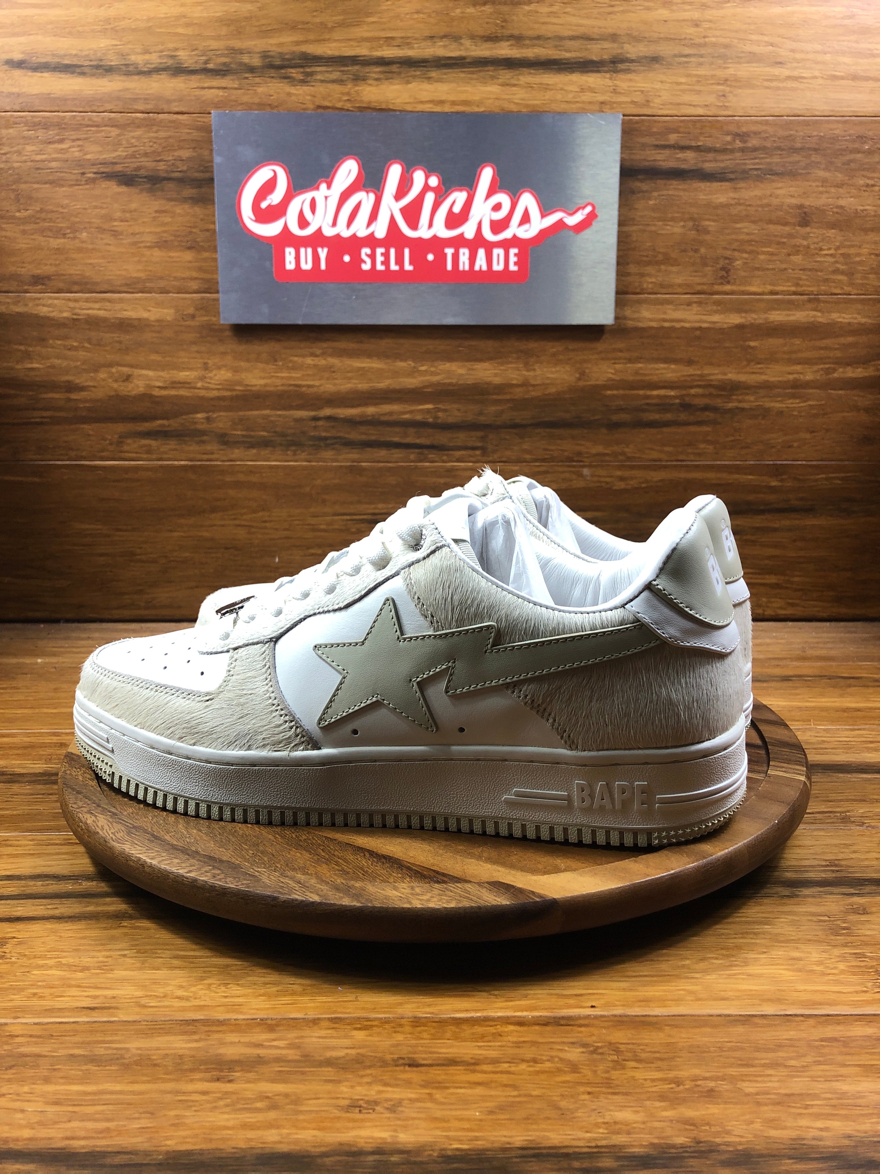 A Bathing Ape Bape Sta Beige Calf Hair