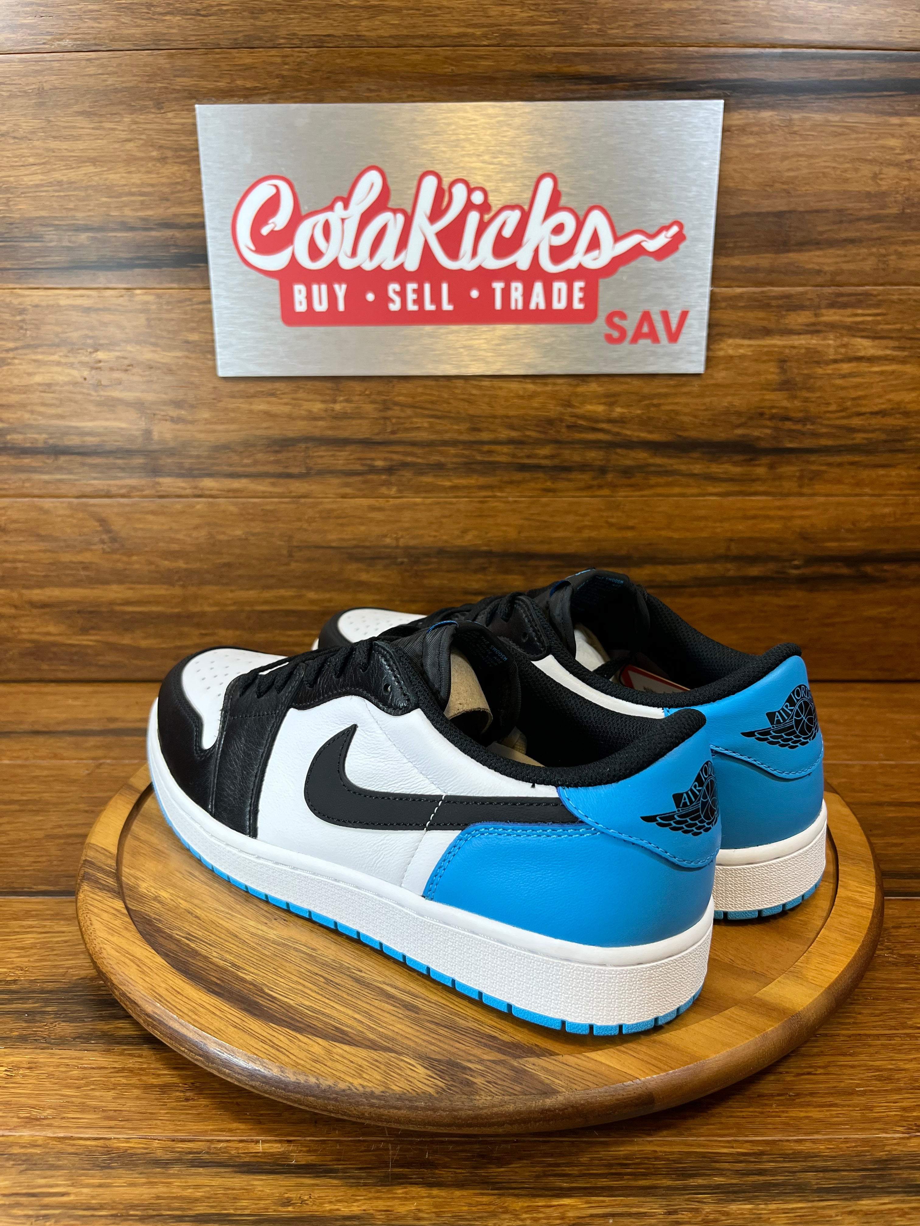 Jordan 1 Retro Low OG Black Dark Powder Blue
