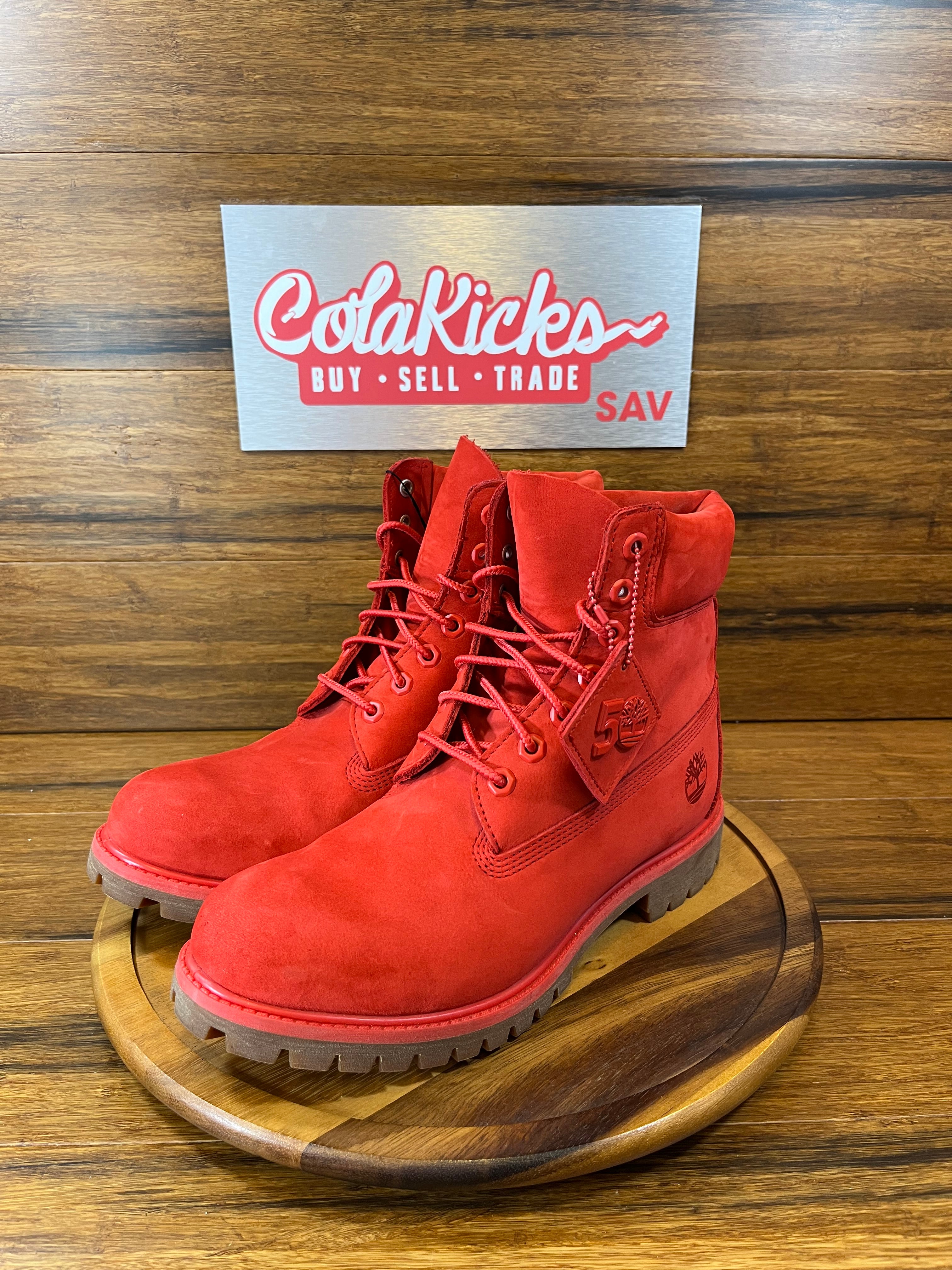 Timberland 6" Premium Waterproof Boot 50th Anniversary Medium Red Nubuck