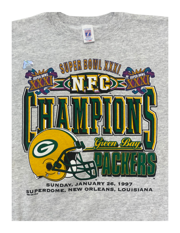 Green Bay New Orleans NFC Crewneck Grey