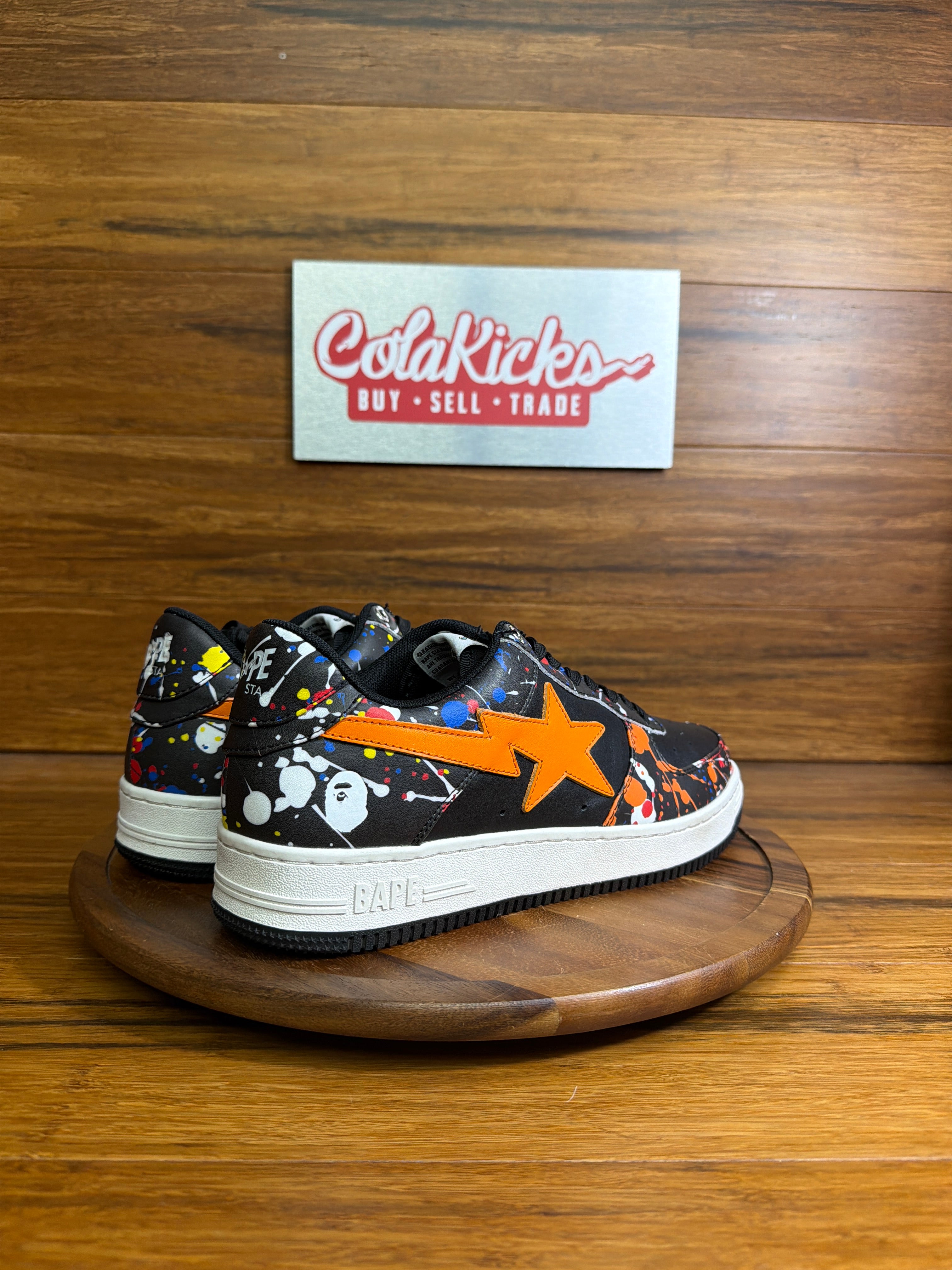 A Bathing Ape Bape Sta Paint Splatter Black
