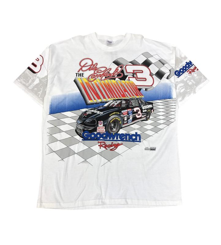 Dale Earndhart #3 "The Intimidator AOP Tee White