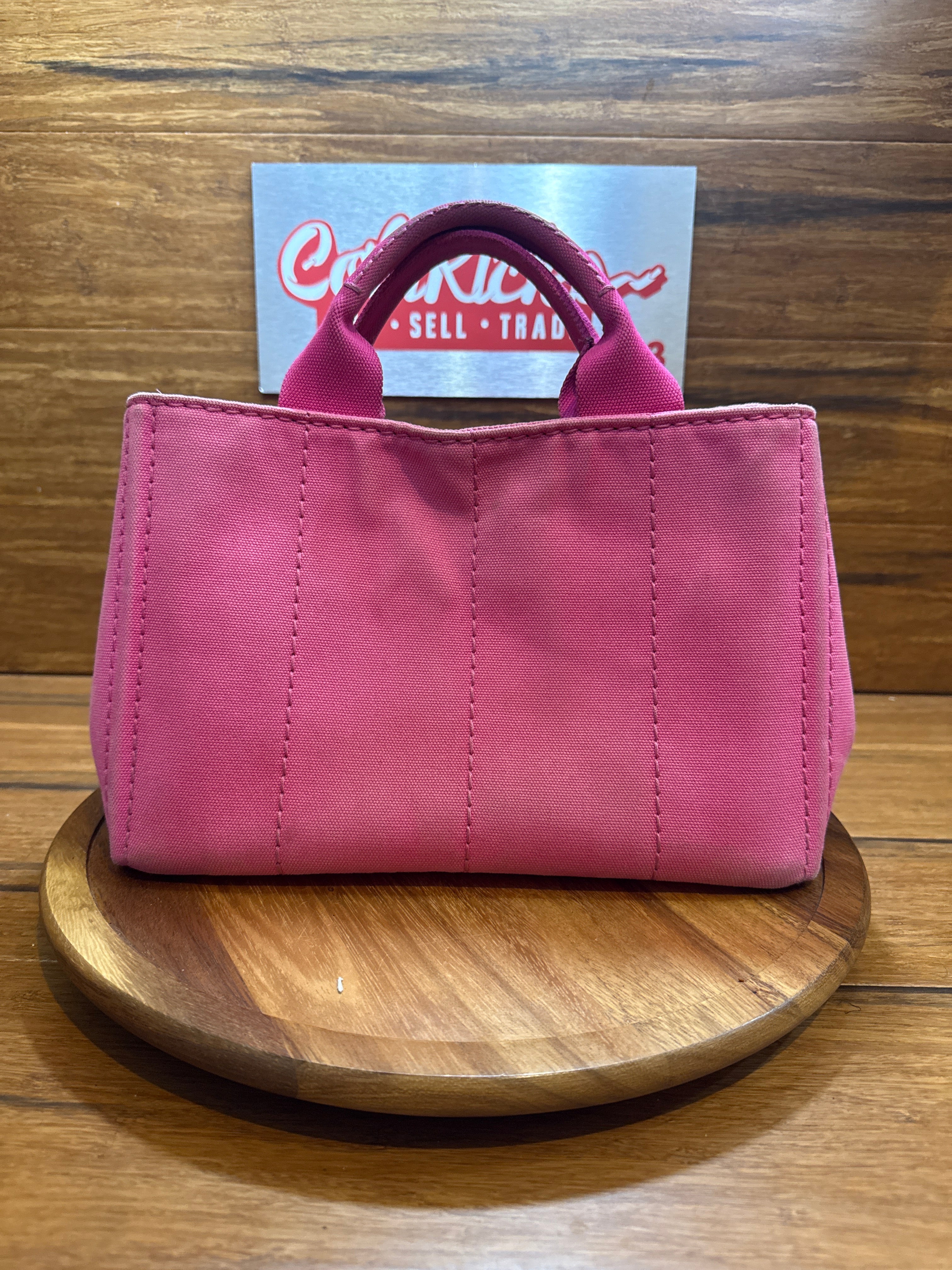 Prada Pink Canapa Tote Bag