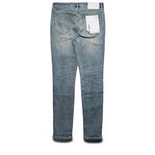 Purple Brand P001 Color Weft Buckshot Jeans in Mid Indigo