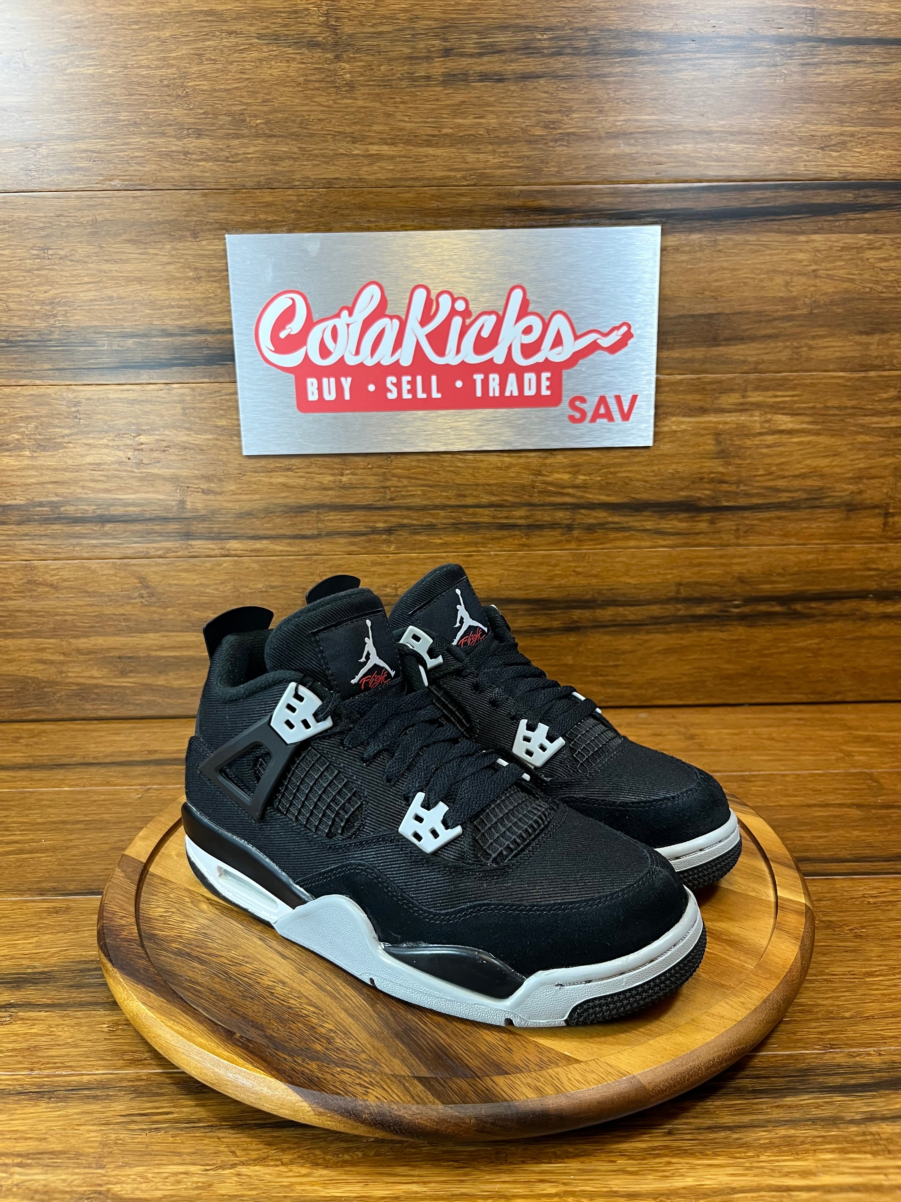 Jordan 4 Retro Black Canvas (GS)