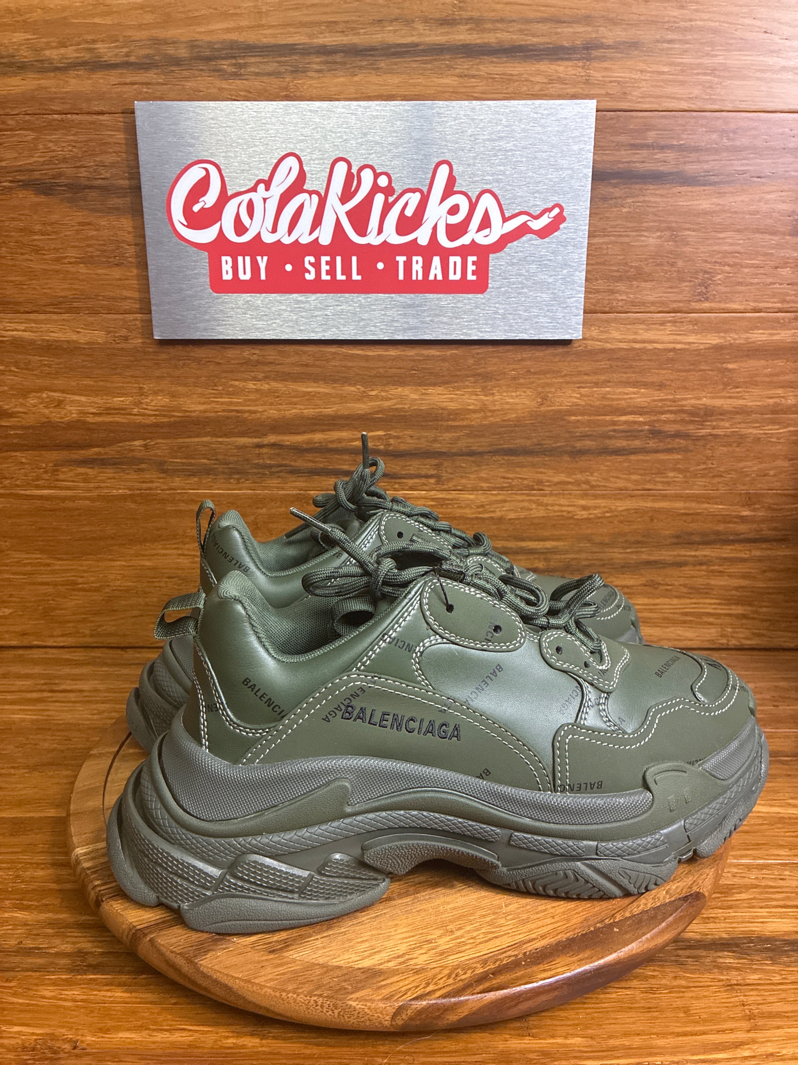 Balenciaga Triple S All Over Olive (Women's)