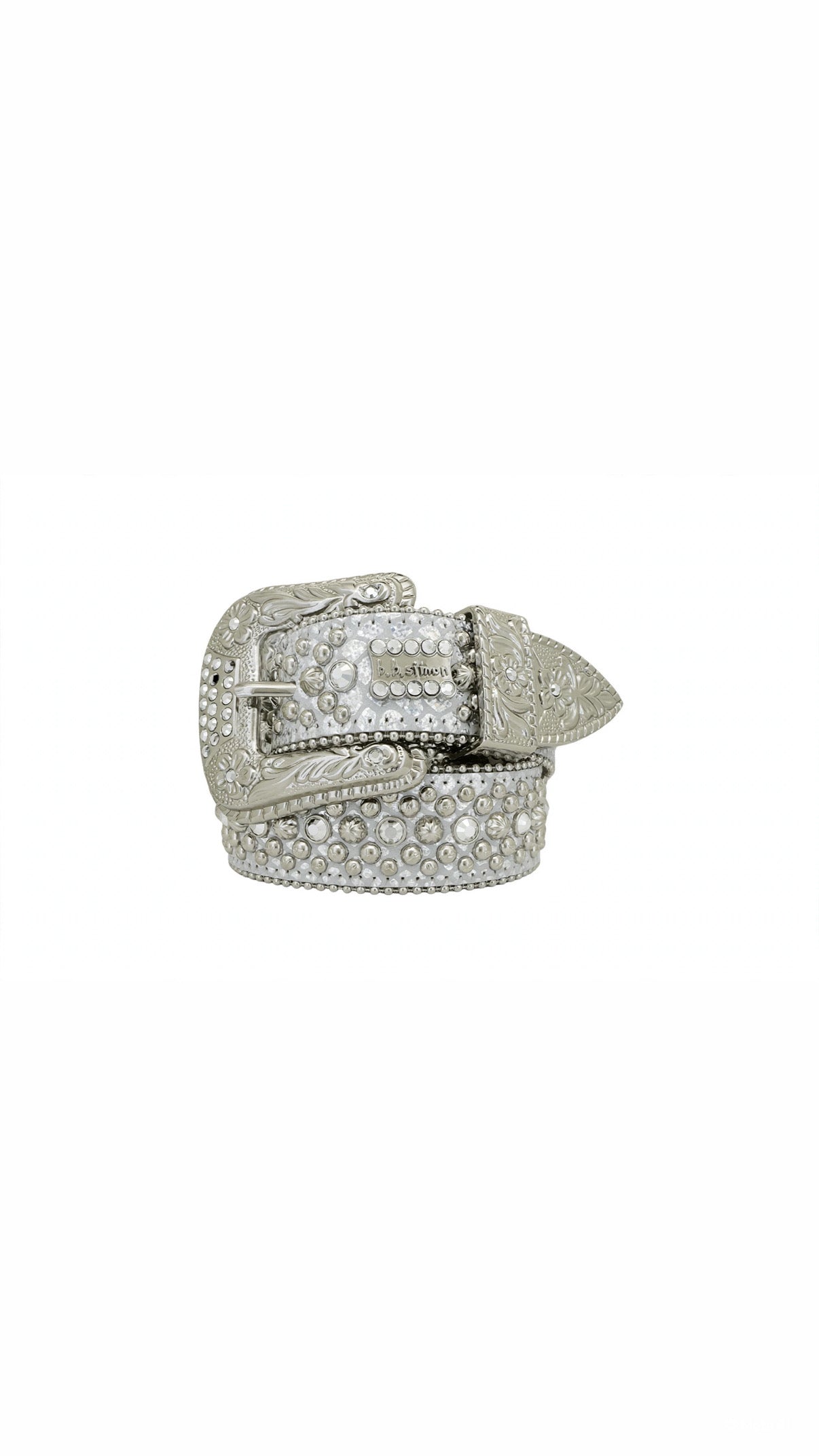 B.B. Simon Belt Trojan Silver (w/ box)