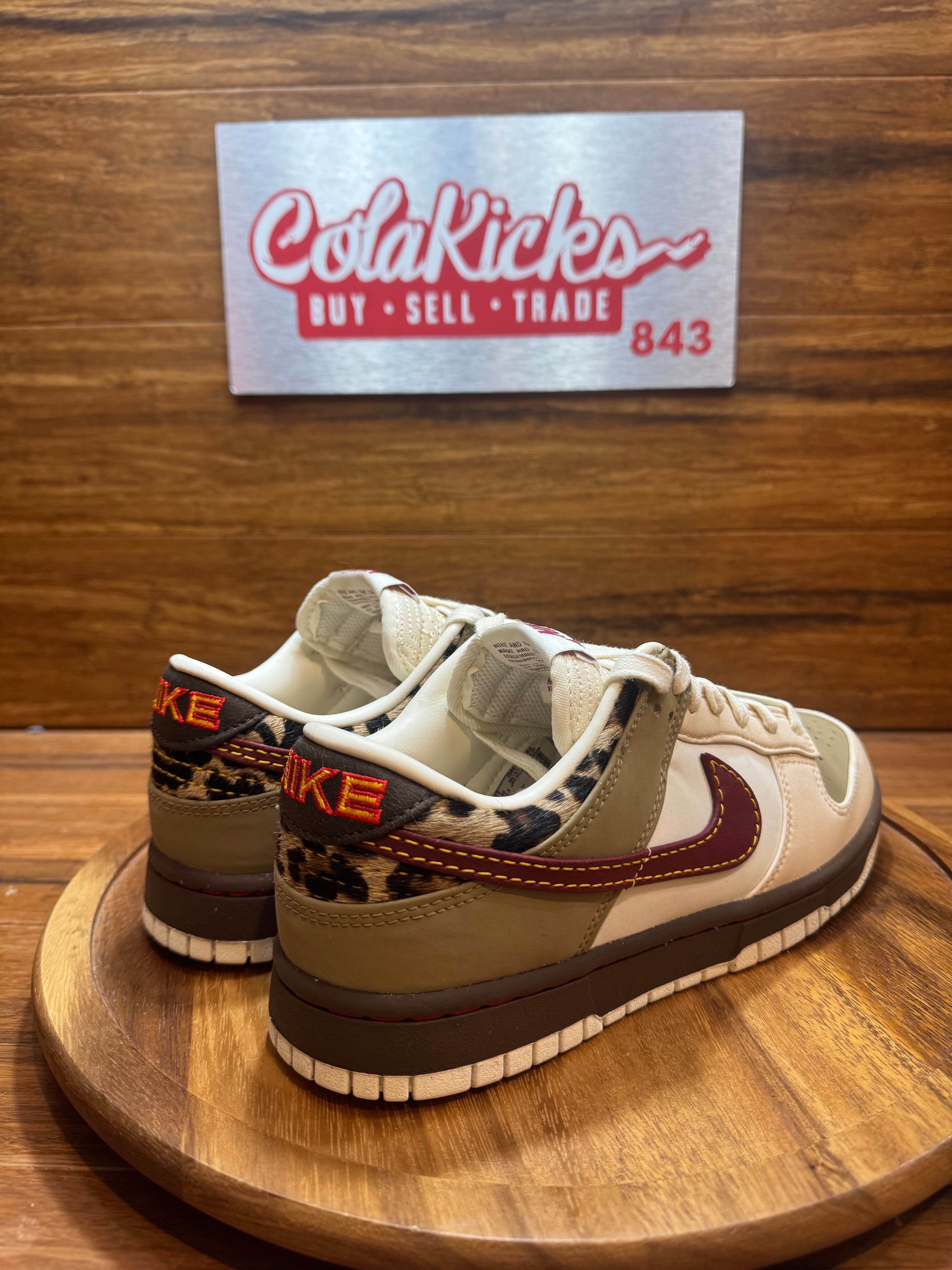 Nike Dunk Low Retro Khaki Team Red Pearl White (Women's)