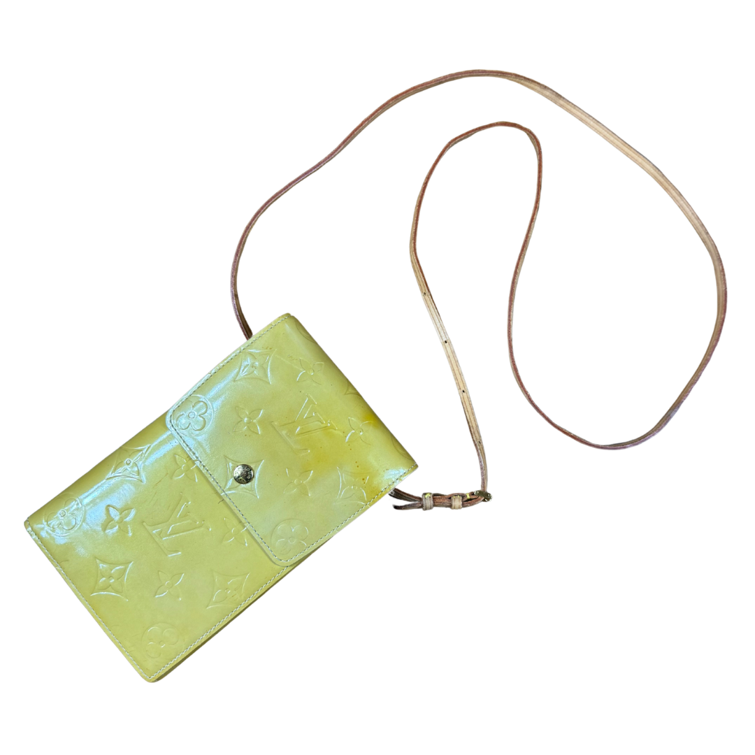 Louis Vuitton Monogram Vernis Walker Crossbody Yellow