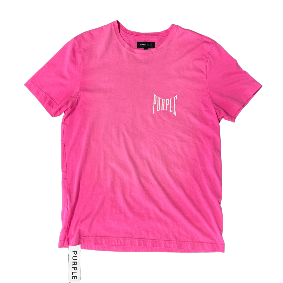Purple Brand Logo Tee Pink
