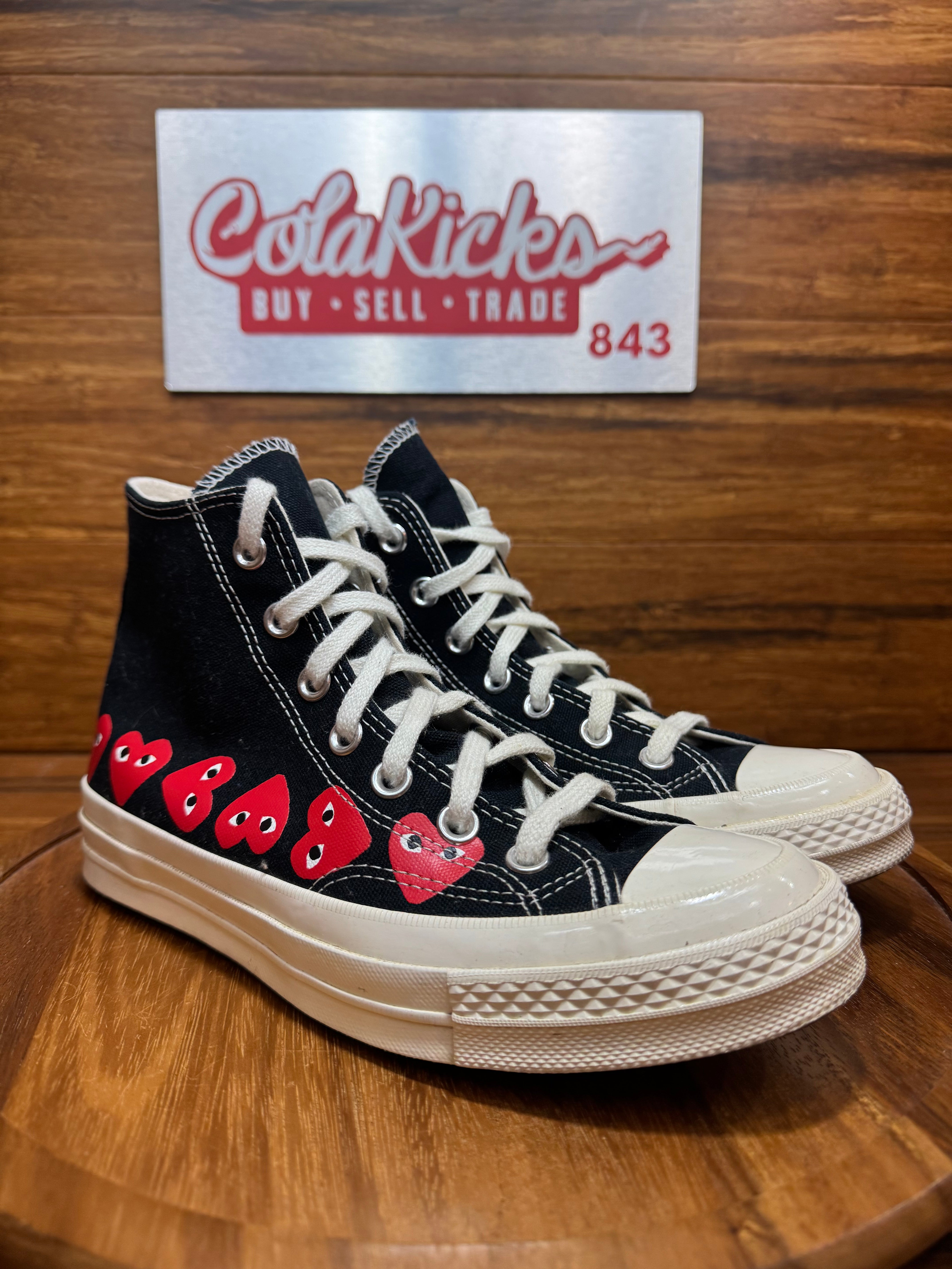 Converse Chuck Taylor All Star 70 Hi Comme des Garcons PLAY Multi-Heart Black