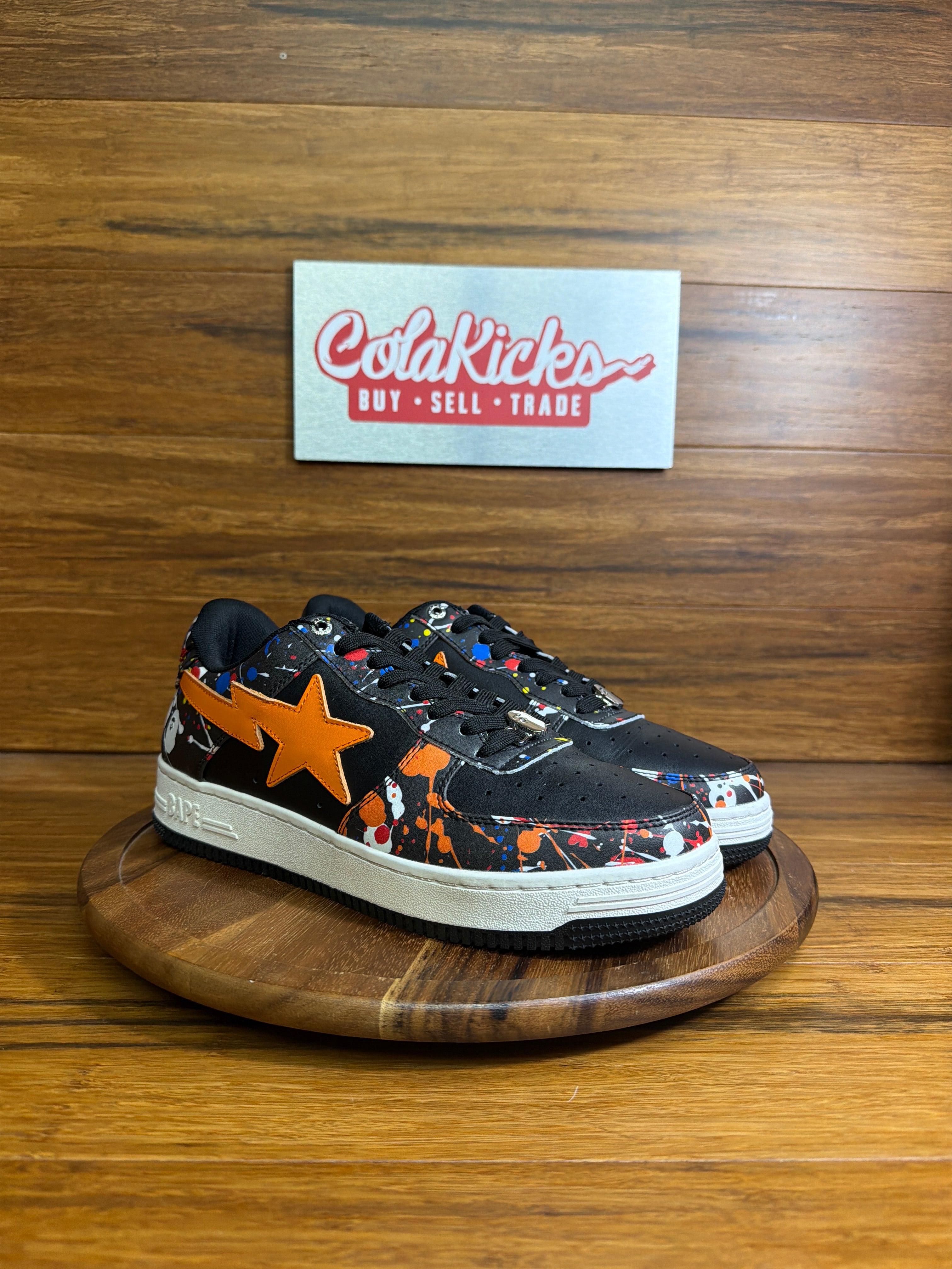 A Bathing Ape Bape Sta Paint Splatter Black