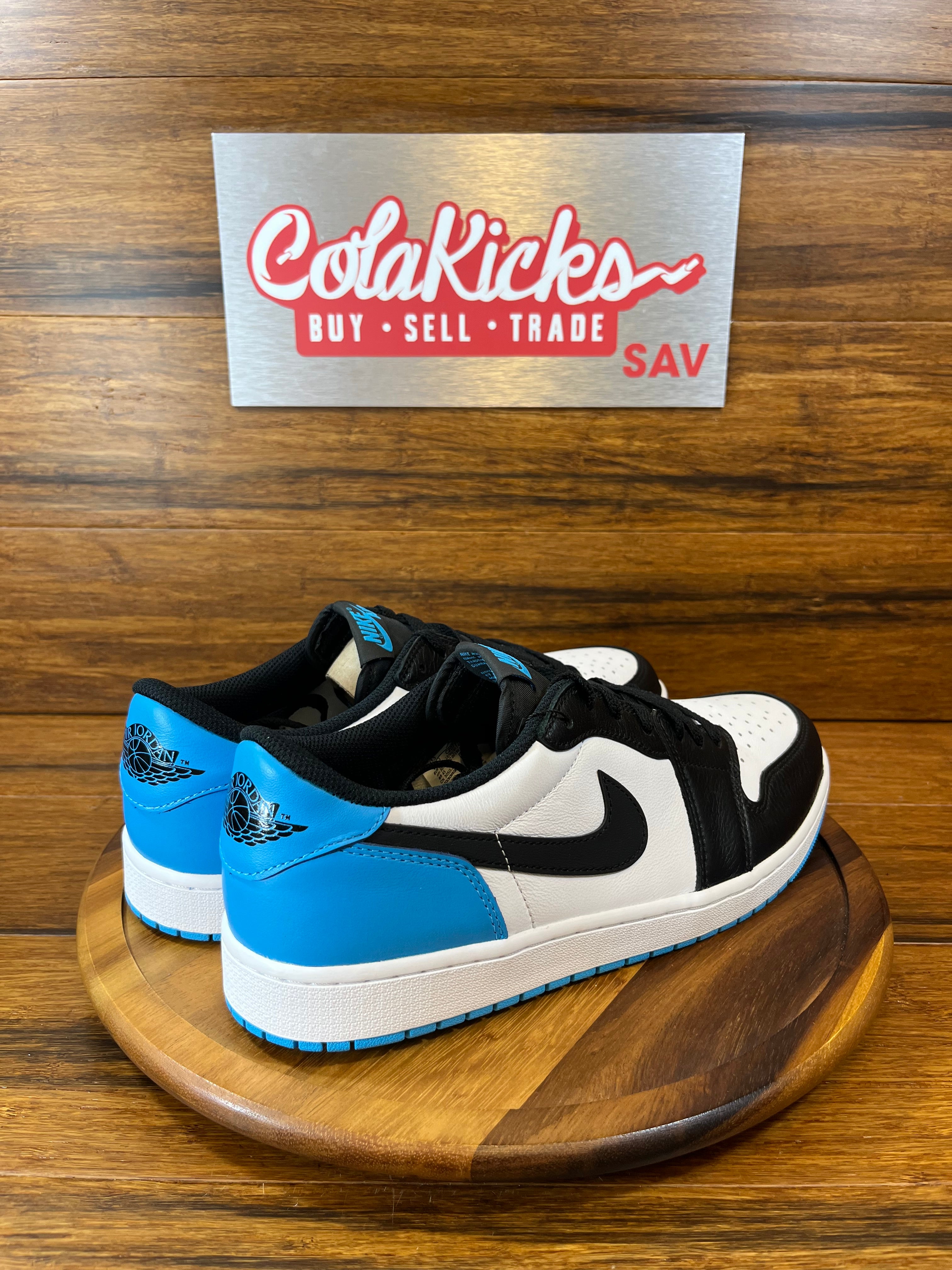 Jordan 1 Retro Low OG Black Dark Powder Blue
