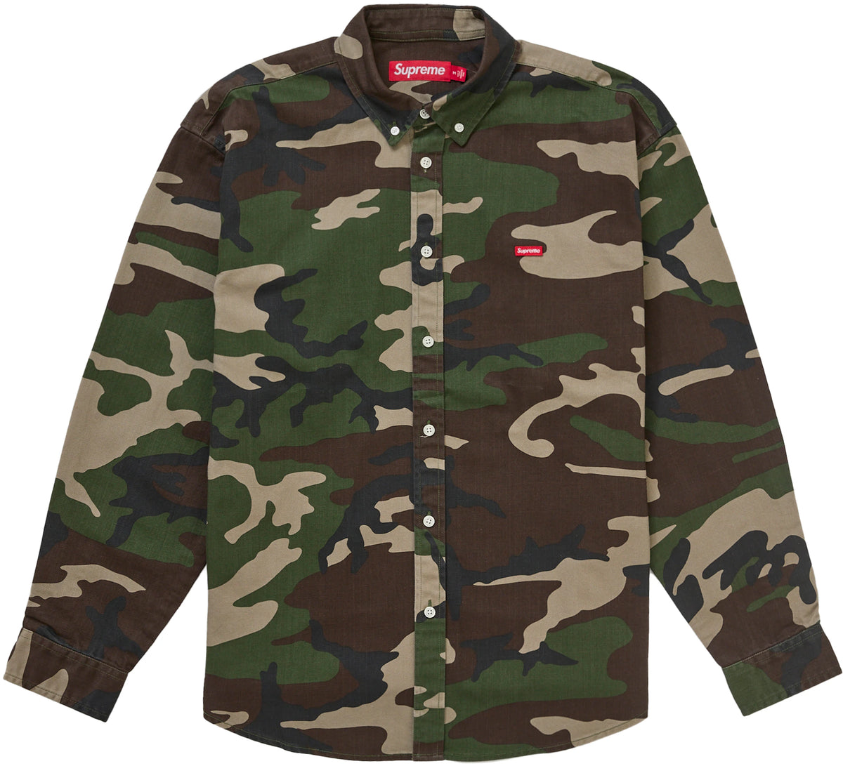 Supreme Small Box Denim Shirt (FW25) Woodland Camo