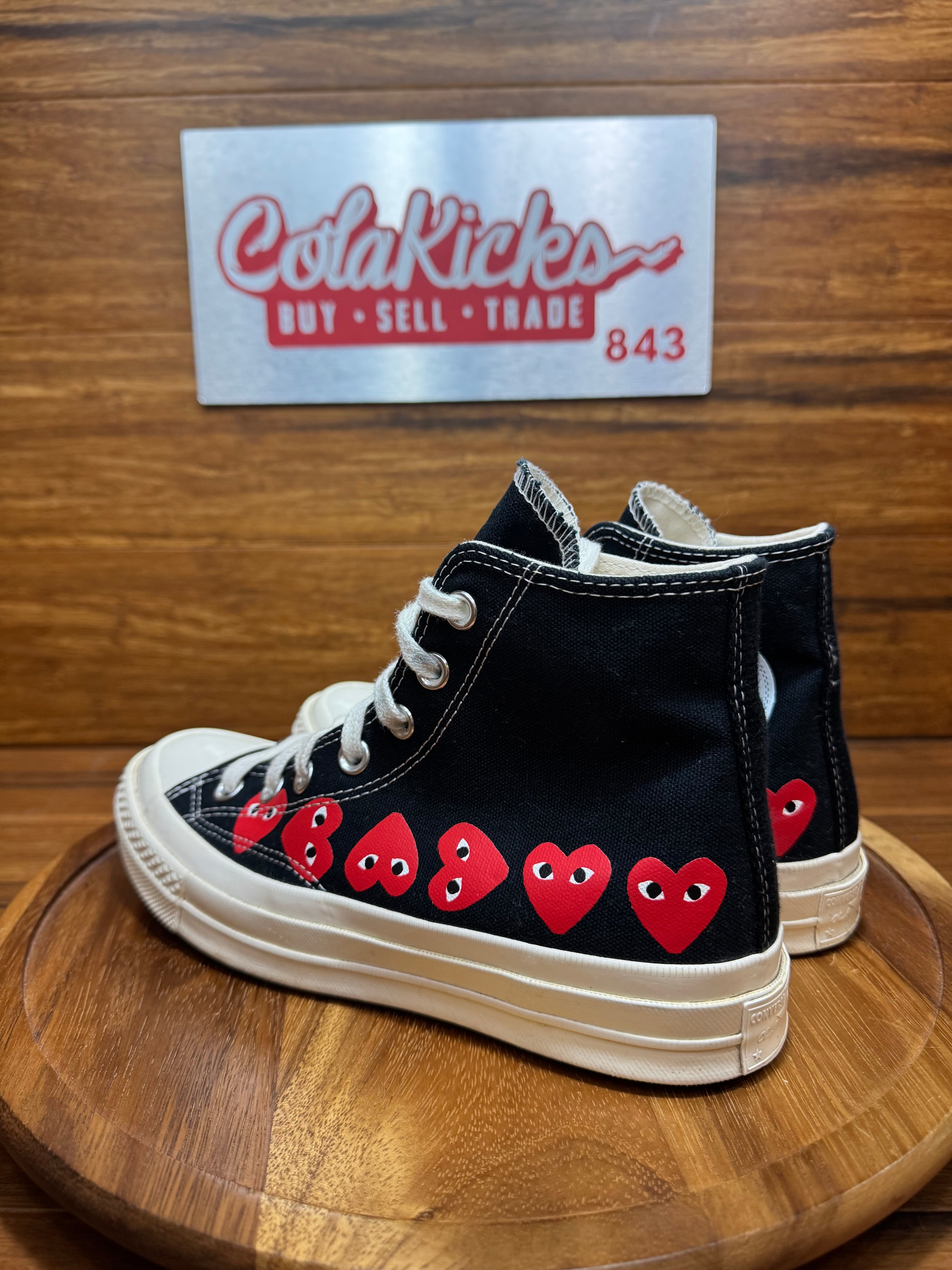 Converse Chuck Taylor All Star 70 Hi Comme des Garcons PLAY Multi-Heart Black