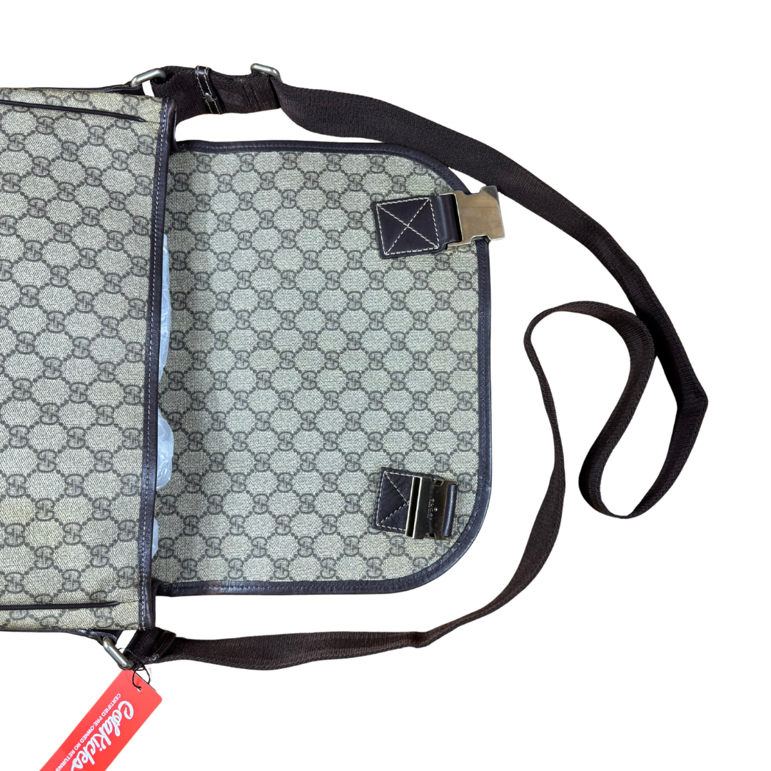 Gucci Coated Canvas Flap Messenger