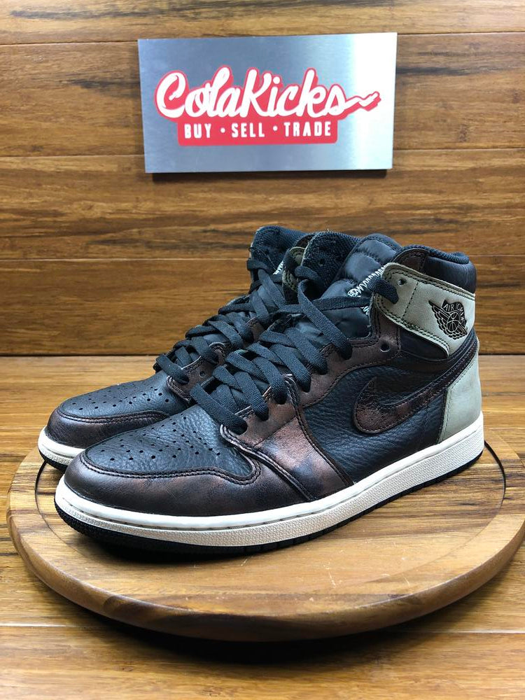 Jordan 1 Retro High Light Army Rust Shadow Patina