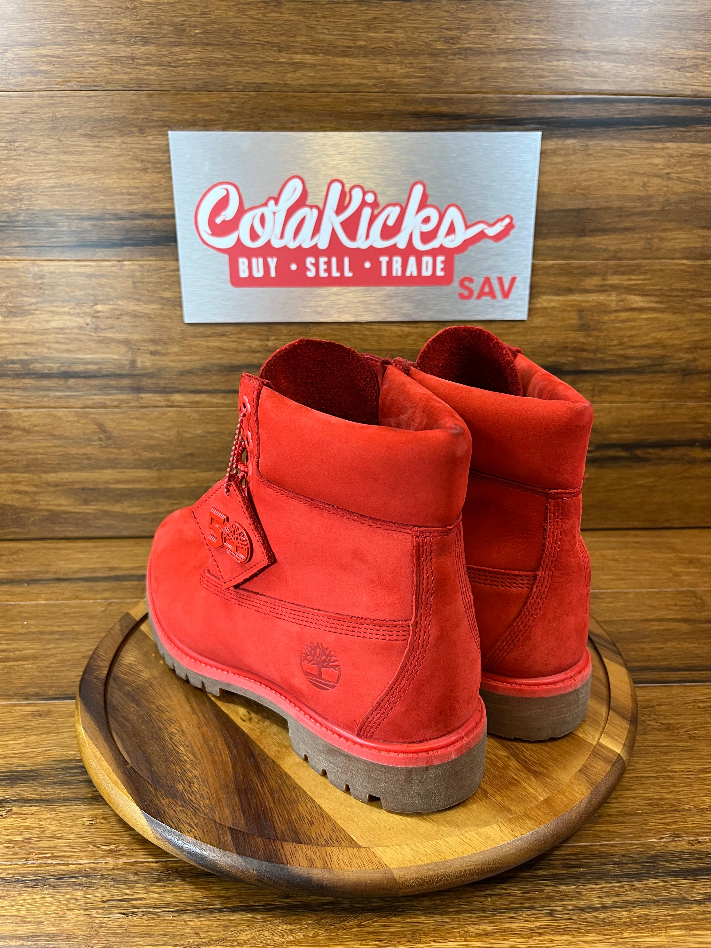Timberland 6" Premium Waterproof Boot 50th Anniversary Medium Red Nubuck