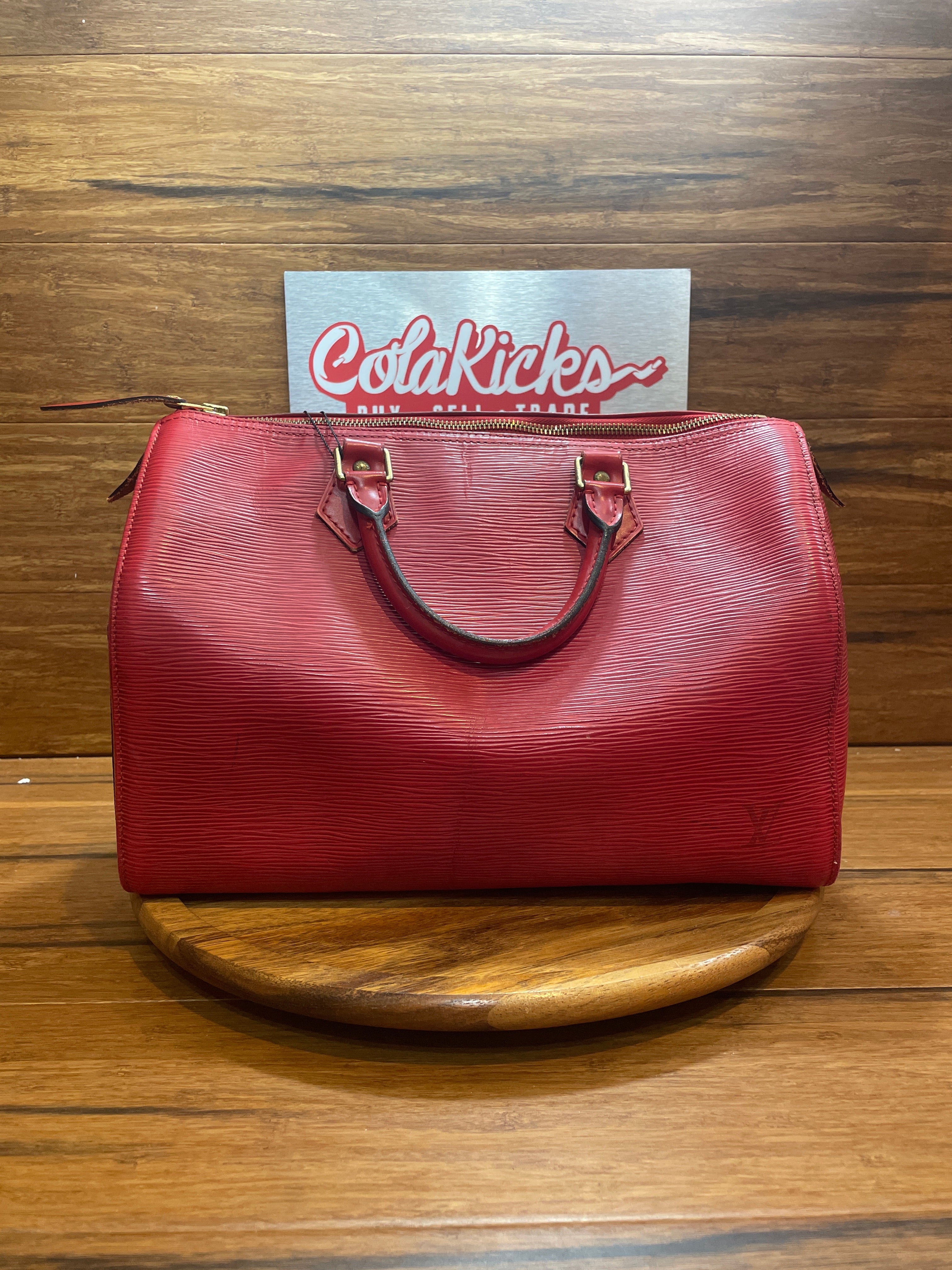 Louis Vuitton Red Epi Speedy 30