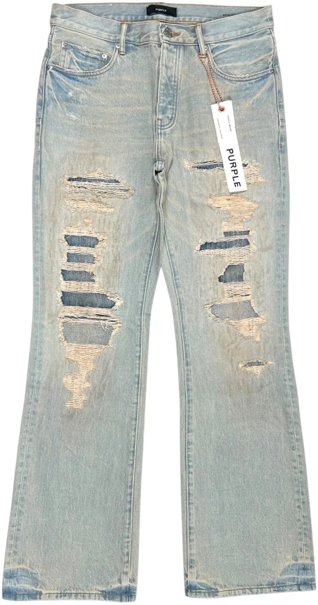 Purple Brand Destroy Repair Jeans Indigo